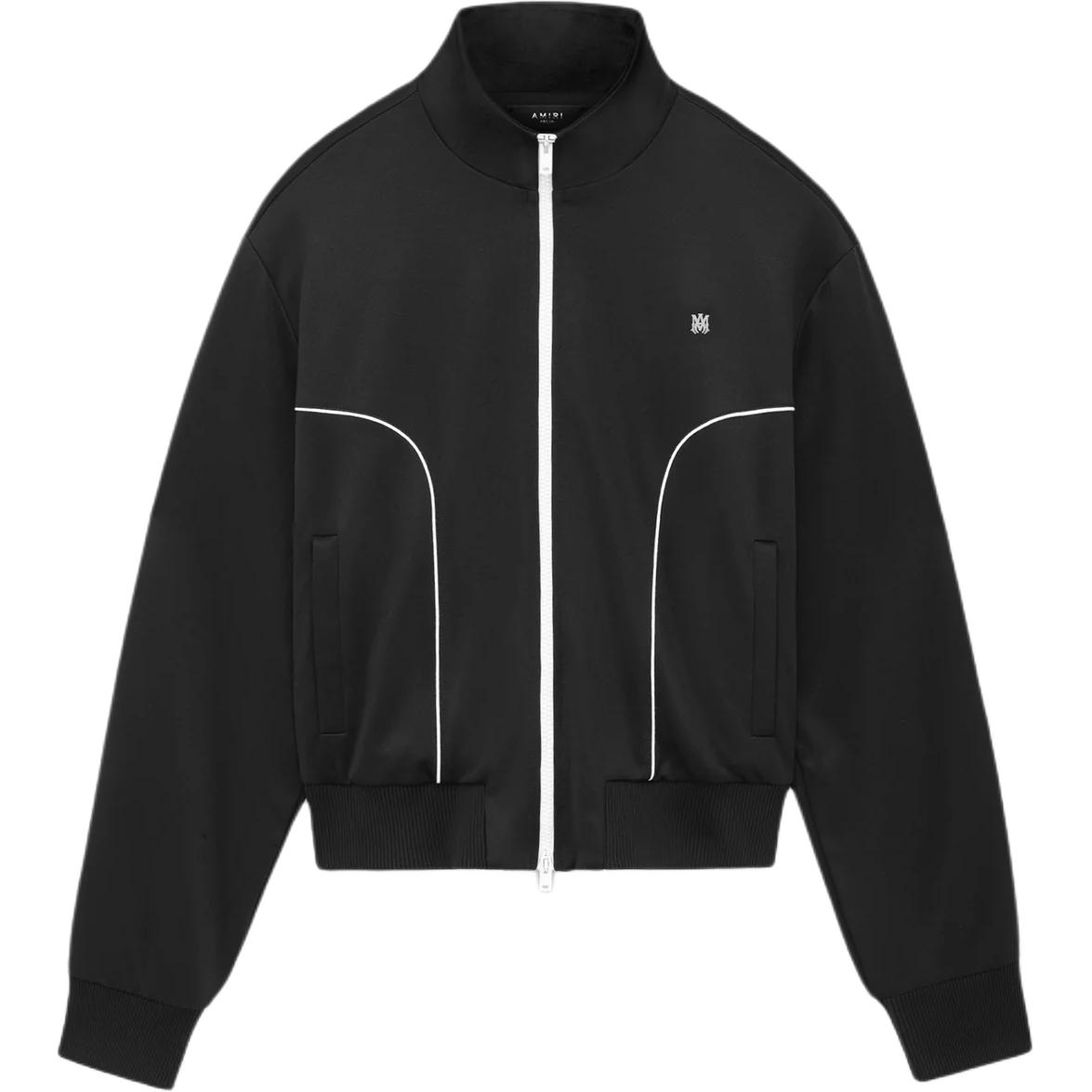 AMIRI PF24 Black Zip-Up Jacket with Logo & Contrasting Trim AMOUTJ1003-001