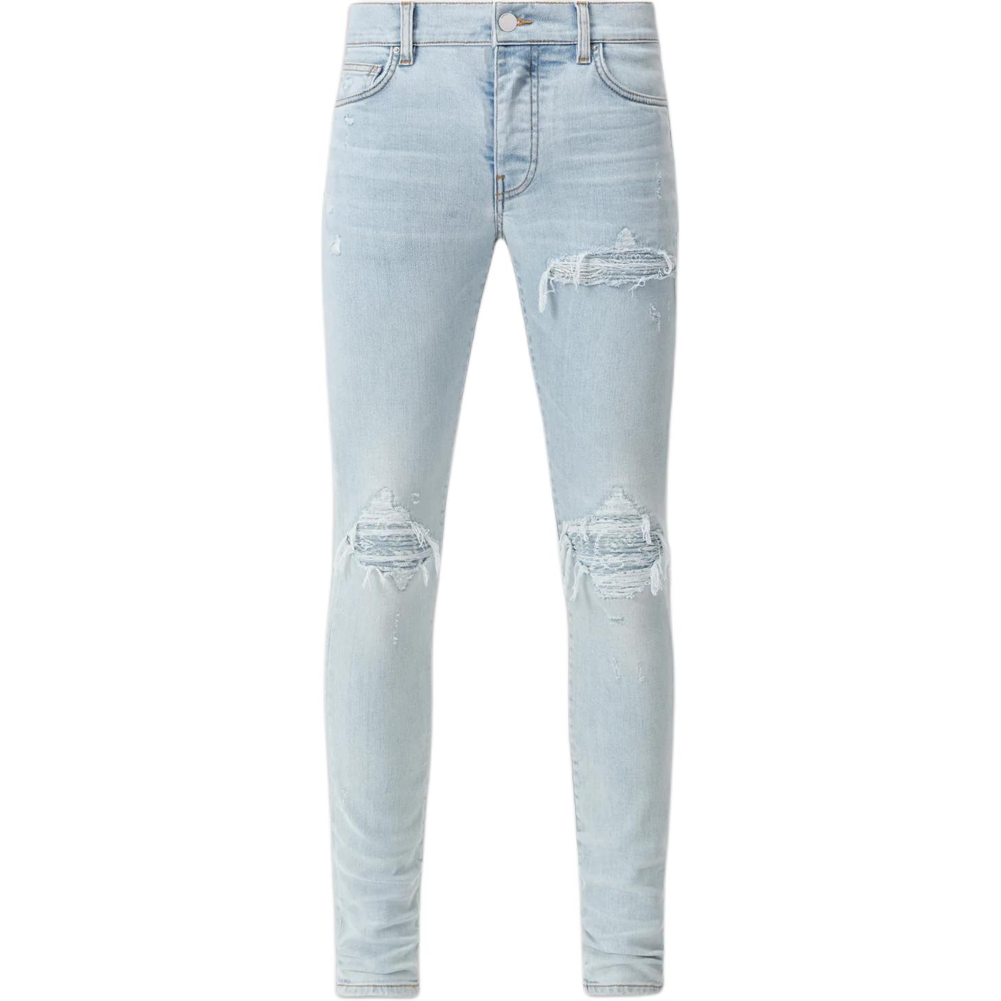 AMIRI PF24 Jacquard Washed Slim Jeans Indigo Sky Blue AMDNSY1044-854