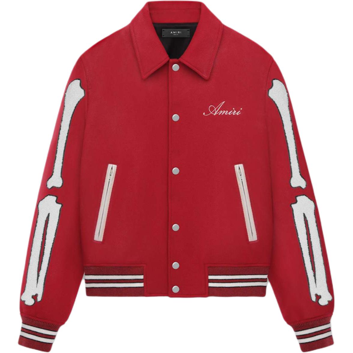 AMIRI PF24 Single-Breasted Knit Jacket Red AMOUVY1005-610