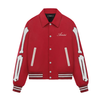 AMIRI PF24 Single-Breasted Knit Jacket Red AMOUVY1005-610