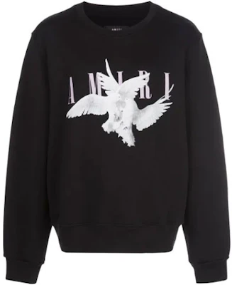 AMIRI Pigeon Print Long Sleeve Sweatshirt Black Y0M02358TE Buy AMIRI Pigeon Print Long Sleeve Sweatshirt Black Y0M02358TE