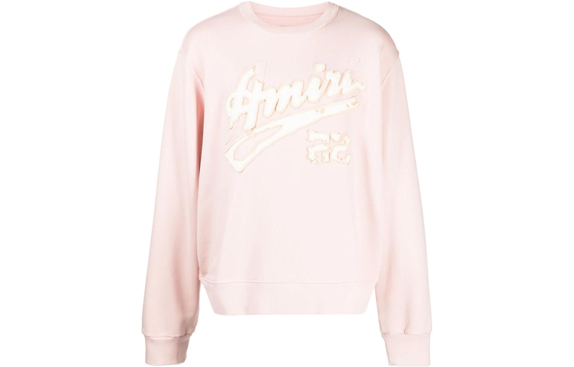 AMIRI Pink Pullover Sweatshirt with Letter Print SS23MJG006-004