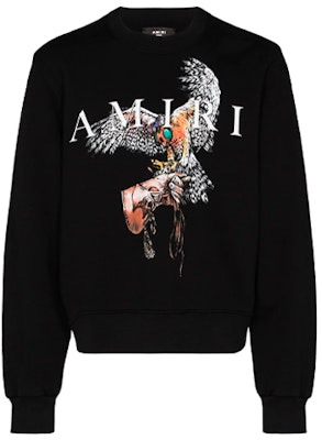 AMIRI Printed Letter Crewneck Sweatshirt Unisex Black W0M02539TE-BLK Buy AMIRI Printed Letter Crewneck Sweatshirt Unisex Black W0M02539TE-BLK