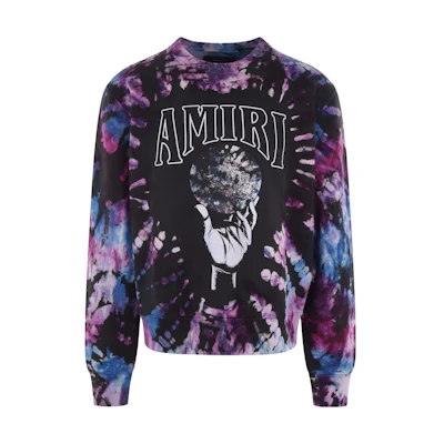 AMIRI Purple Pullover Hoodie with Logo Letter Print PS23MJG060-510