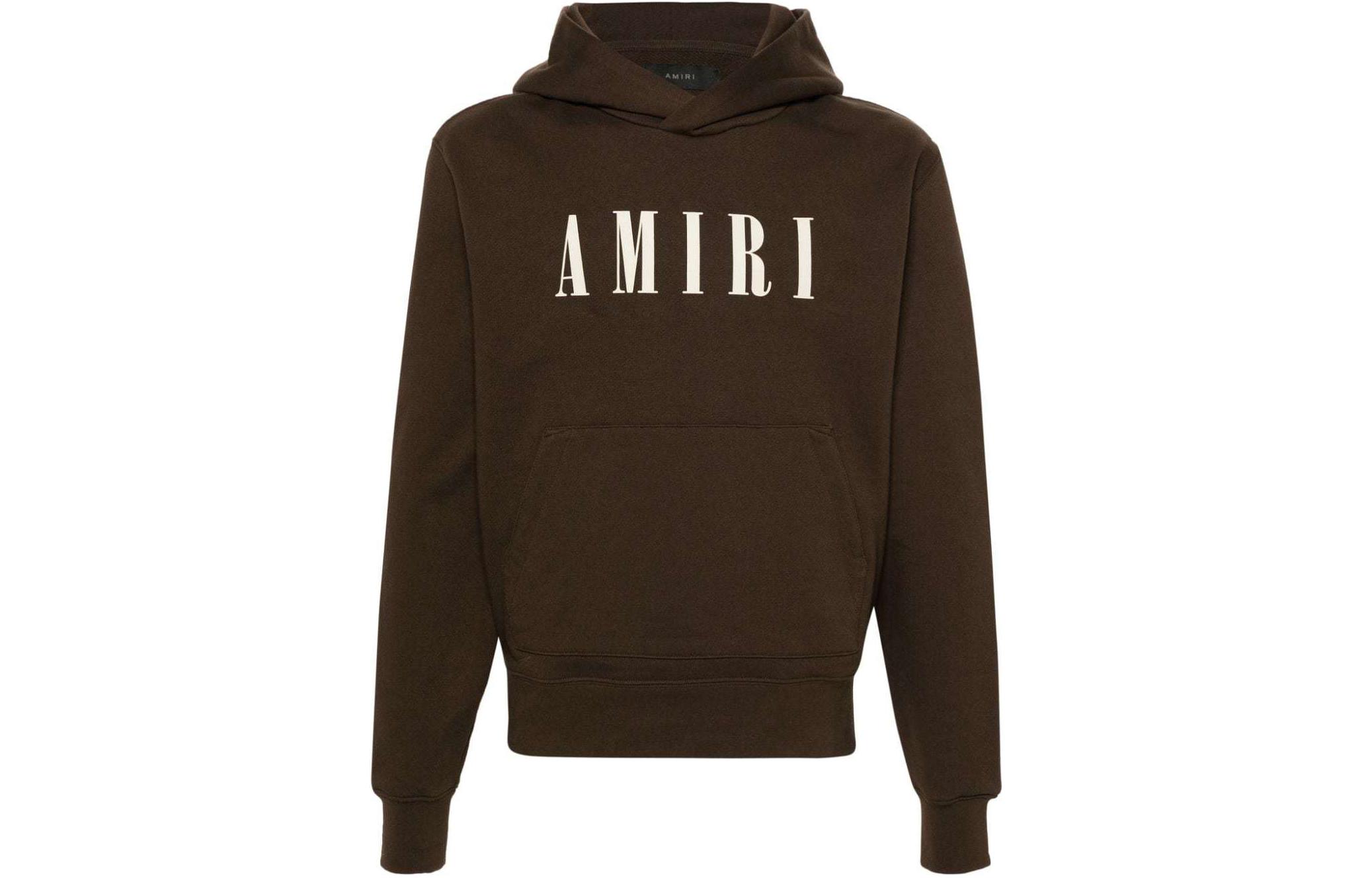 AMIRI Rubber Logo Oversized Hoodie Wheat Brown PS24MJL037-210