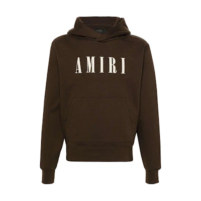 AMIRI Rubber Logo Oversized Hoodie Wheat Brown PS24MJL037-210