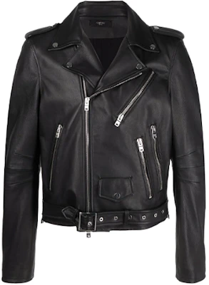 AMIRI Jaket Hitam Lelaki Logo Sulam Warna Solid PS22MLJ033-001 Buy AMIRI Jaket Hitam Lelaki Logo Sulam Warna Solid PS22MLJ033-001