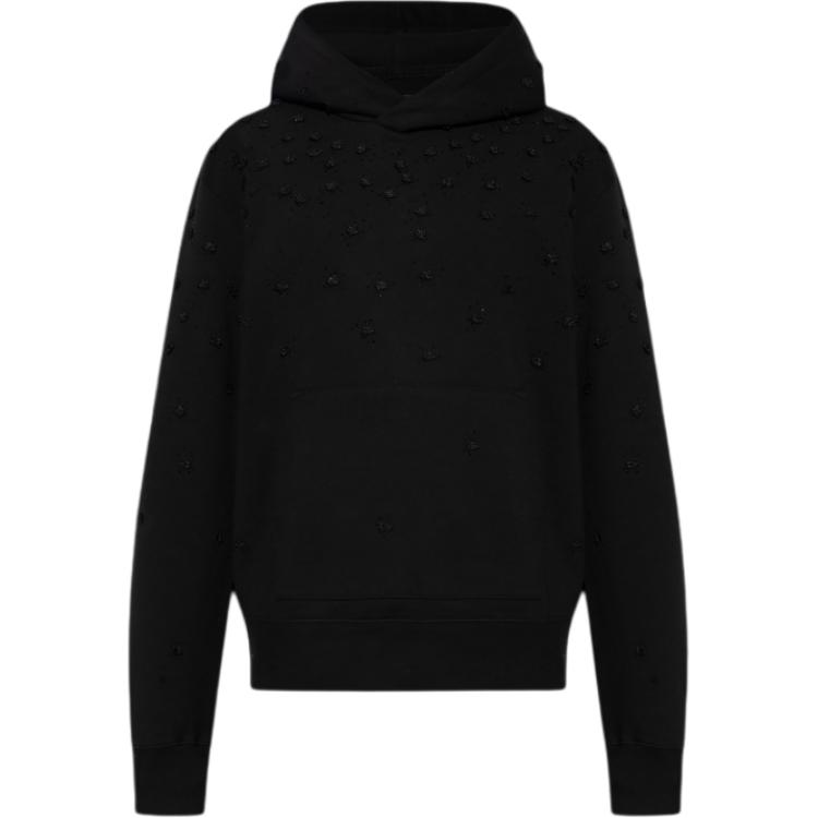 AMIRI Solid Color Pullover Hoodie Black AMJYHD1033-001