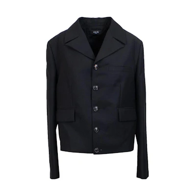 AMIRI Solid Color Single-Breasted Jacket for Men - Black MJF009-001