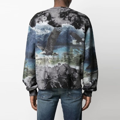 AMIRI SS21 黑色連帽衫 鷹標誌印花 MJGC005-001 Shop AMIRI SS21 黑色連帽衫 鷹標誌印花 MJGC005-001