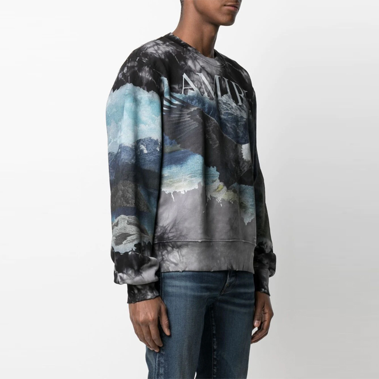 Purchase AMIRI SS21 黑色連帽衫 鷹標誌印花 MJGC005-001