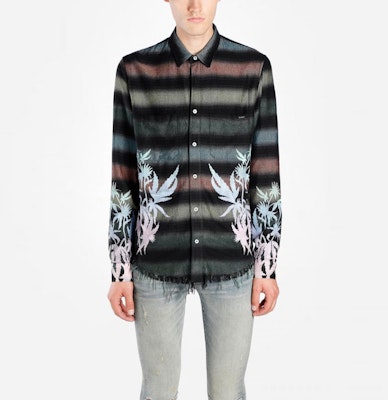 AMIRI SS21 彩虹條紋樹葉印花長袖襯衫 多色款式 Y0M06374PD-COL Lookbook AMIRI SS21 彩虹條紋樹葉印花長袖襯衫 多色款式 Y0M06374PD-COL