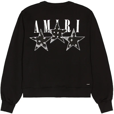 AMIRI SS21 Black Star Crewneck Long Sleeve Sweatshirt MJGC003-001 Buy AMIRI SS21 Black Star Crewneck Long Sleeve Sweatshirt MJGC003-001