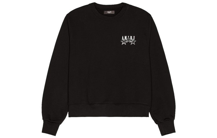 Lookbook AMIRI SS21 Black Star Crewneck Long Sleeve Sweatshirt MJGC003-001