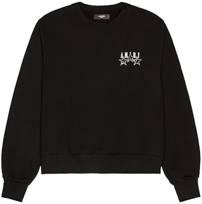 AMIRI SS21 Black Star Crewneck Long Sleeve Sweatshirt MJGC003-001 Lookbook AMIRI SS21 Black Star Crewneck Long Sleeve Sweatshirt MJGC003-001
