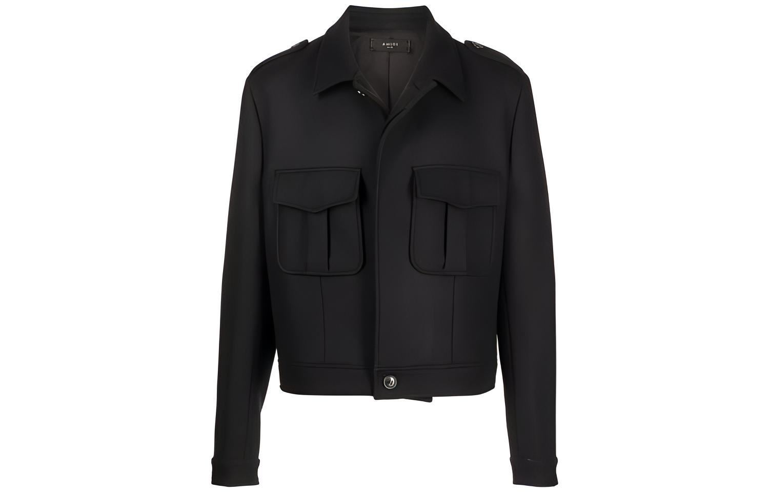 AMIRI SS21 Cadet Multi-Pocket Cropped Jacket Black Men’s MJS002-001