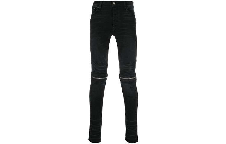 AMIRI SS21 Classic Zipper Knee Skinny Jeans Men’s Black Y0M01185SD-BLK