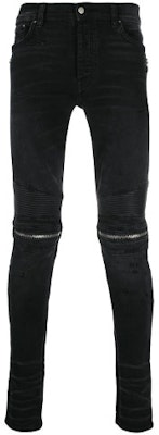 AMIRI SS21 Celana Jeans Skinny Hitam dengan Ritsleting di Lutut untuk Pria Y0M01185SD-BLK Buy AMIRI SS21 Celana Jeans Skinny Hitam dengan Ritsleting di Lutut untuk Pria Y0M01185SD-BLK