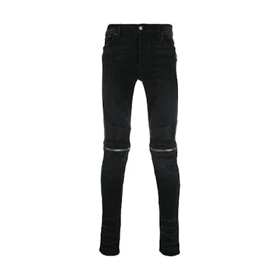 AMIRI SS21 Classic Zipper Knee Skinny Jeans Men’s Black Y0M01185SD-BLK