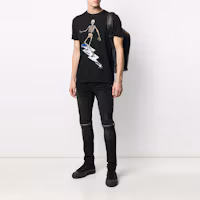 Lookbook AMIRI SS21 經典黑色拉鍊膝蓋修身牛仔褲 男款 Y0M01185SD-BLK