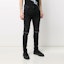 Shop AMIRI SS21 Celana Jeans Skinny Hitam dengan Ritsleting di Lutut untuk Pria Y0M01185SD-BLK