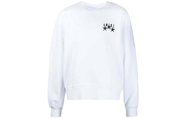 AMIRI SS21 Cotton Logo Crewneck Sweatshirt White MJGC003-100