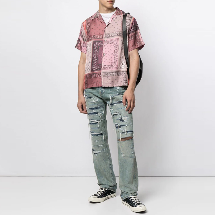 AMIRI SS21 Distressed Straight-Leg Jeans Blue  Denim MDR001-405 圖 3