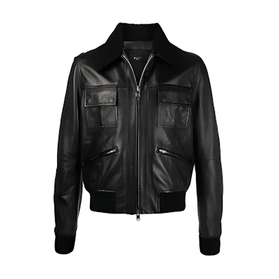 AMIRI SS21 Leather Aviator Jacket Men’s Black MLJ002-001