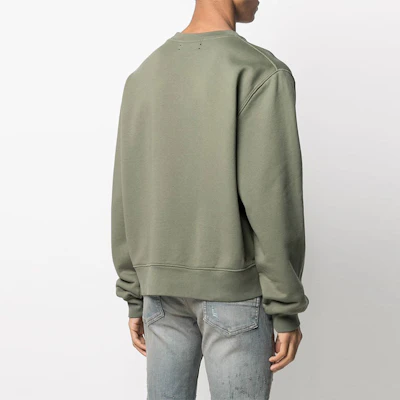AMIRI SS21 Logo Print Crewneck Sweatshirt Green MJLC001-MILITARYGREEN Shop AMIRI SS21 Logo Print Crewneck Sweatshirt Green MJLC001-MILITARYGREEN