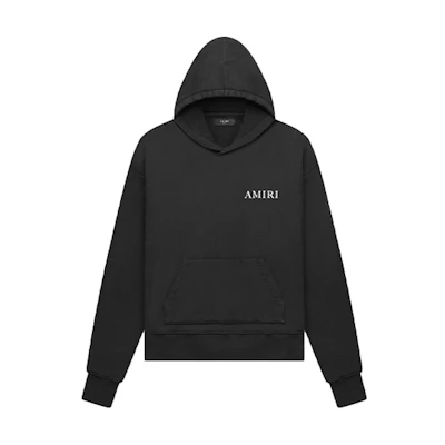 AMIRI SS21 Logo Print Oversized Hoodie Black MJGH002-001