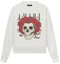 Order AMIRI SS21 Skull Print Crewneck Sweatshirt White Fashion MJGC006100