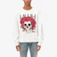Lookbook AMIRI SS21 Skull Print Crewneck Sweatshirt White Fashion MJGC006100