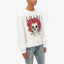Shop AMIRI SS21 Skull Print Crewneck Sweatshirt White Fashion MJGC006100