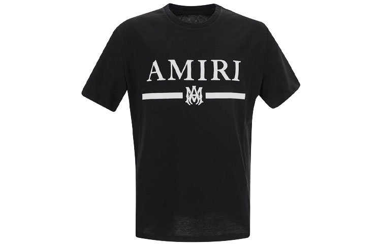 Order AMIRI SS22 黑色棉質Logo印花圓領T恤。 SS22MJL004-001