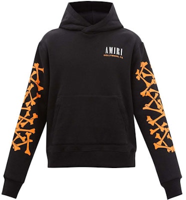 AMIRI SS22 骨頭圖案設計黑色連帽衫. MJG024063 Order AMIRI SS22 骨頭圖案設計黑色連帽衫. MJG024063