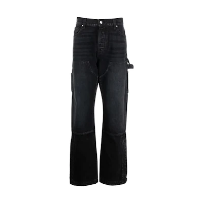 AMIRI SS22 Black Jeans with Patchwork Detail. PS22MDS131023