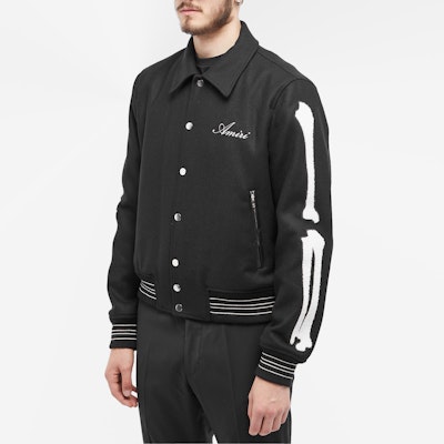 AMIRI SS22 黑色單排扣有領外套. XMOS002-001 Shop AMIRI SS22 黑色單排扣有領外套. XMOS002-001