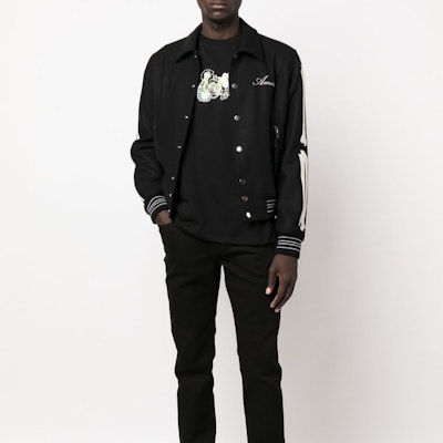 AMIRI SS22 黑色單排扣有領外套. XMOS002-001 Sizing AMIRI SS22 黑色單排扣有領外套. XMOS002-001