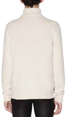 AMIRI SS22 Sweater Kasmir Logo Bordir Kerah Tinggi Off-White. PS22MKL037-1 Shop AMIRI SS22 Sweater Kasmir Logo Bordir Kerah Tinggi Off-White. PS22MKL037-1