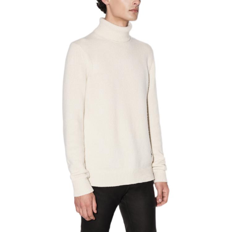 Purchase AMIRI SS22 Sweater Kasmir Logo Bordir Kerah Tinggi Off-White. PS22MKL037-1