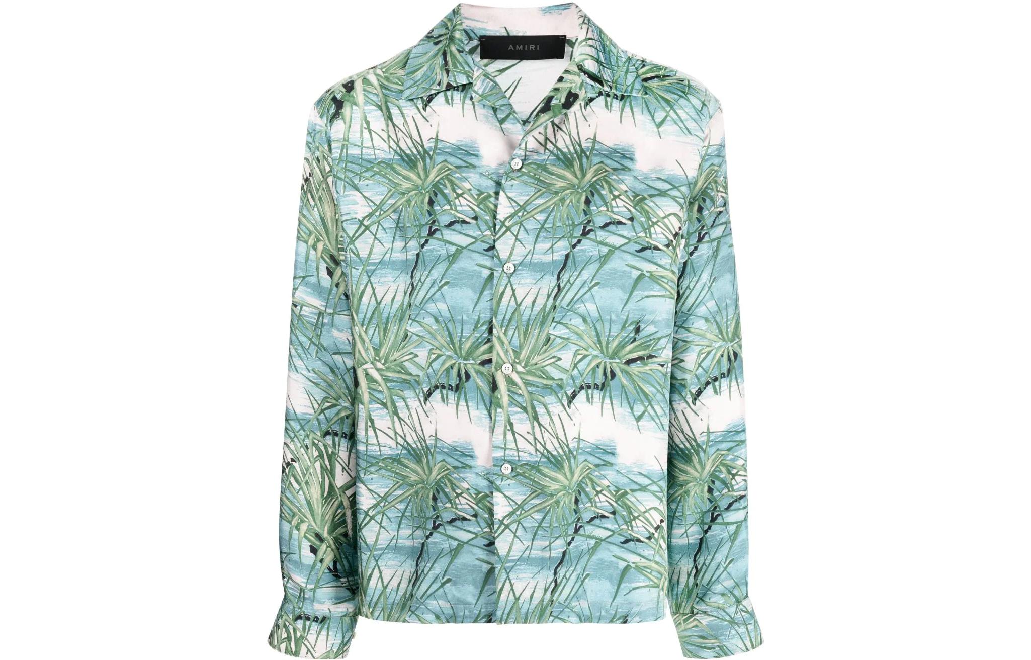 AMIRI SS22  Floral Print Long Sleeve Shirt Multicolor. SS22MSL004420