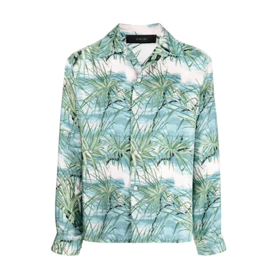 AMIRI SS22 Floral Print Long Sleeve Shirt Multicolor. SS22MSL004420