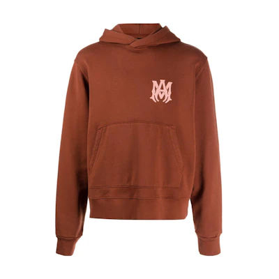 AMIRI SS22 Geometric Print Hoodie Brick Red Pullover. SS22MJL016