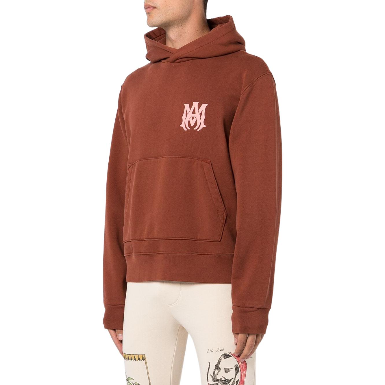 Shop アミリ SS22 ジオメトリックプリントフーディ ブリックレッドプルオーバー. SS22MJL016