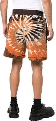 AMIRI SS22 Celana Pendek Tie-Dye Fleece Orange/Hitam dengan Tali Serut. PS22MKS-006 Shop AMIRI SS22 Celana Pendek Tie-Dye Fleece Orange/Hitam dengan Tali Serut. PS22MKS-006