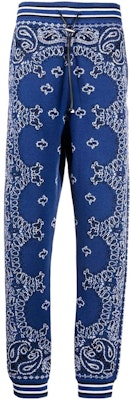 AMIRI SS22 バンダナストライプ柄スウェットパンツ ブルー メンズ. PS22MKP052-495 Buy AMIRI SS22 バンダナストライプ柄スウェットパンツ ブルー メンズ. PS22MKP052-495