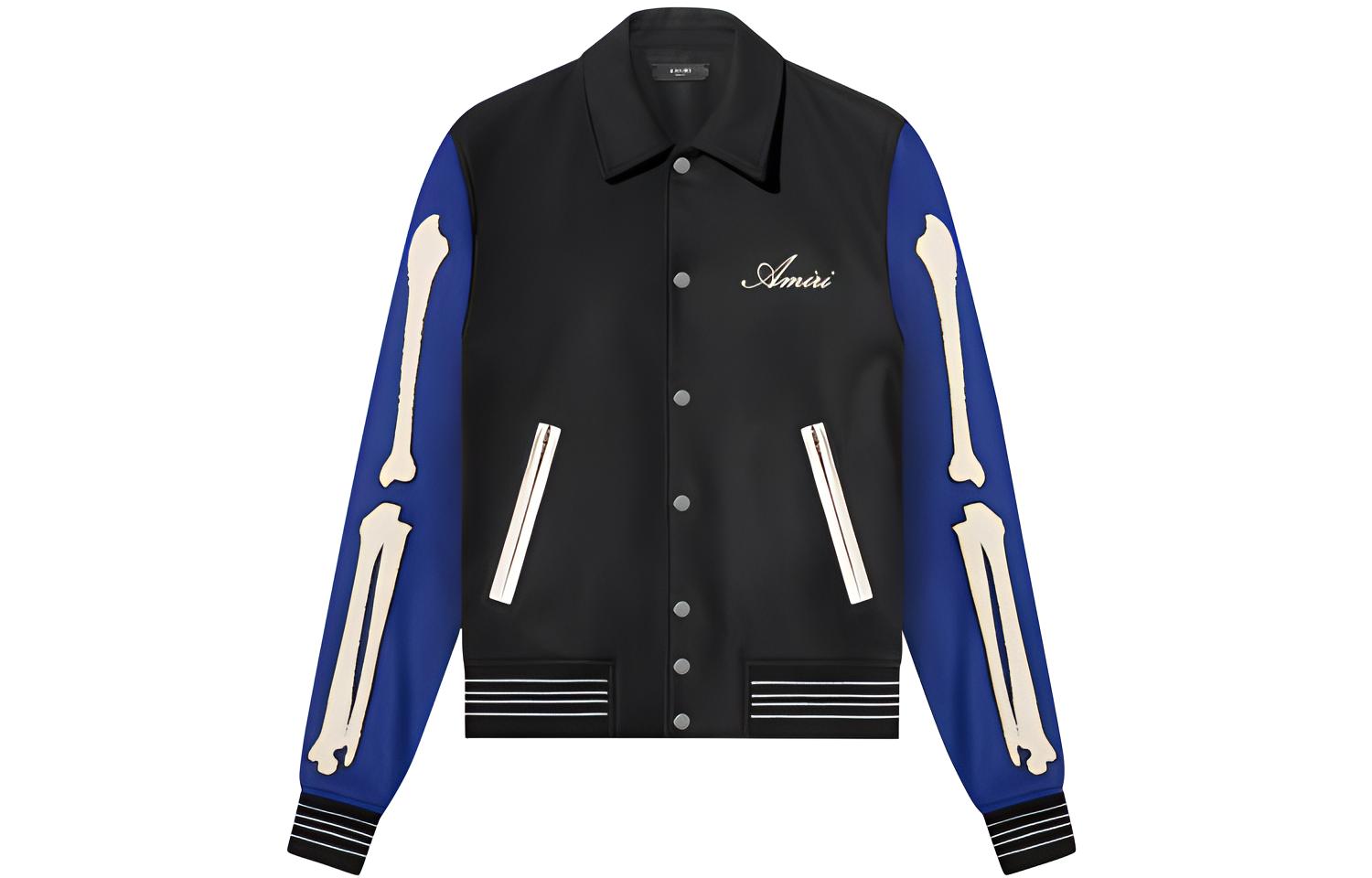 AMIRI SS22 Black Colorblock Printed Jacket PS22MOS002WOO-072