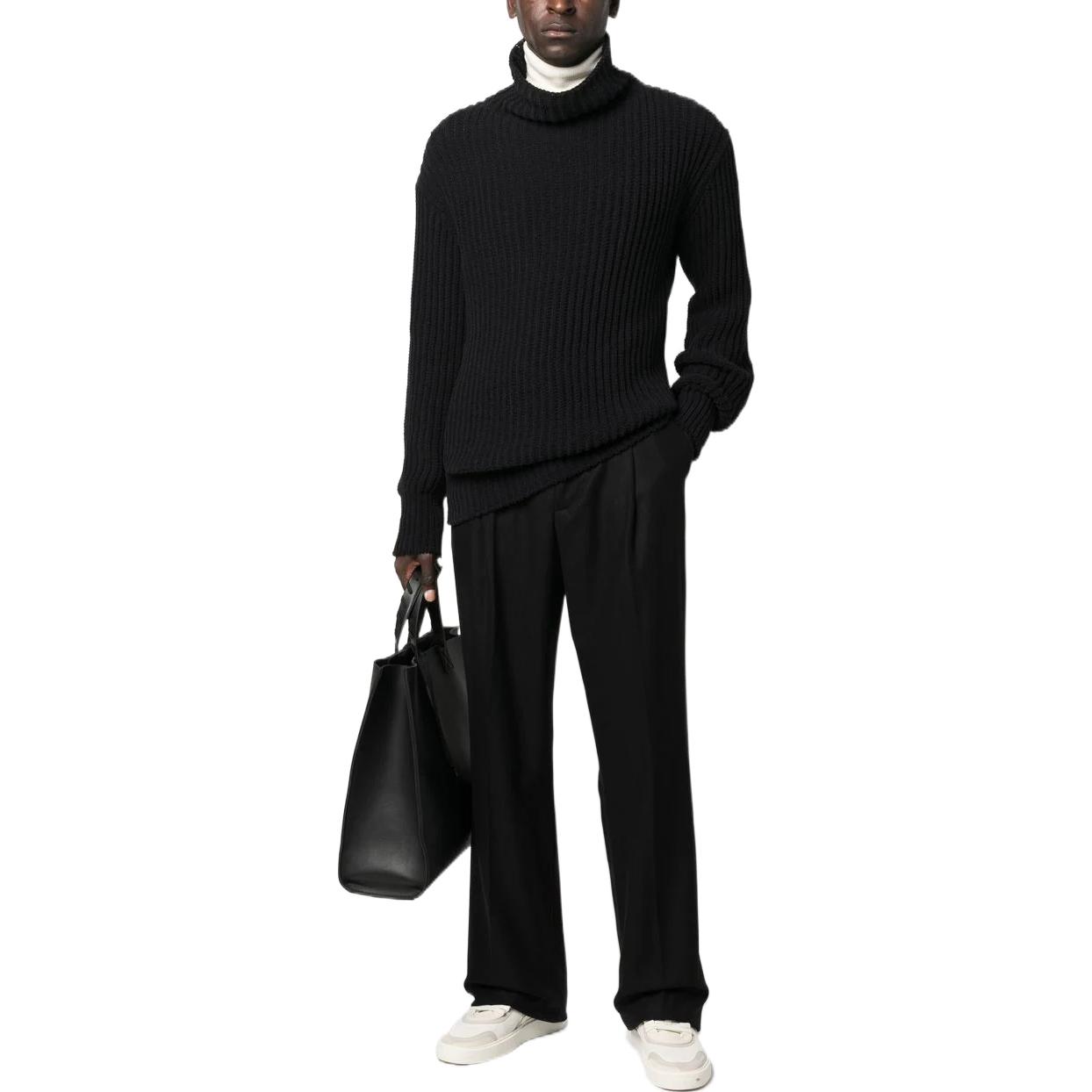 Lookbook AMIRI 2022春夏黑色直筒隐形拉链休闲长裤. AW22MAW019-001