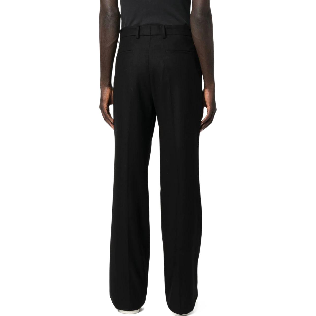 Shop AMIRI 2022春夏黑色直筒隐形拉链休闲长裤. AW22MAW019-001