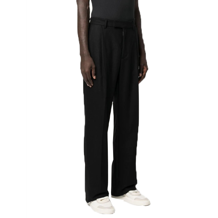 Purchase AMIRI 2022春夏黑色直筒隐形拉链休闲长裤. AW22MAW019-001